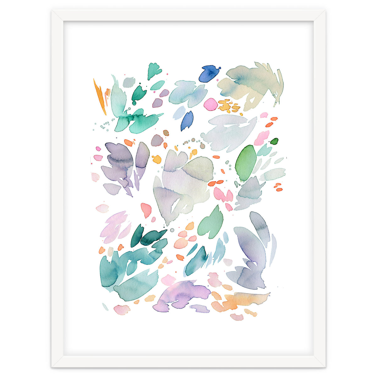 Abstract Watercolor Summer Flowers II