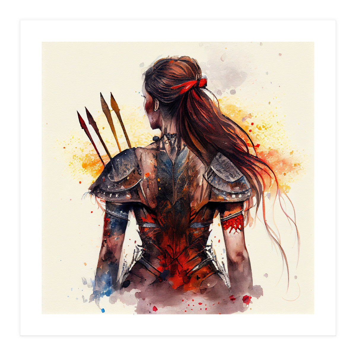 Powerful Warrior Back Woman #3 (Print Only)