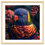 Vibrant Rainbow Lorikeet Parrot Close Up Portrait thumbnail