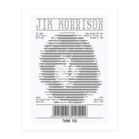 Receipt Art Jim Morrison (Print Only)