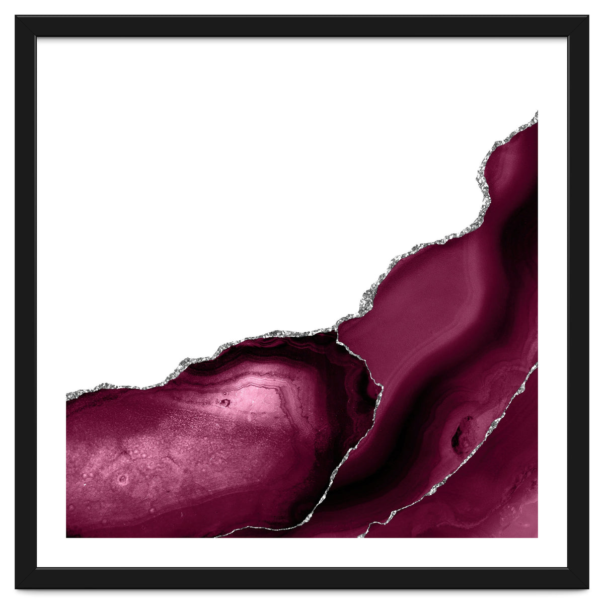 Burgundy & Silver Agate Texture 12
