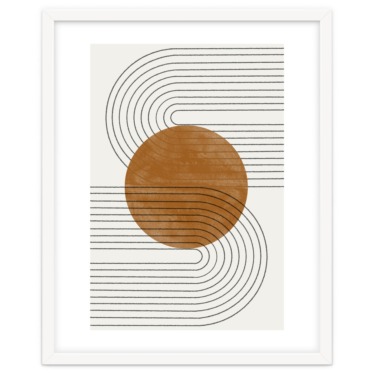 BROWN MINIMALIST MOON