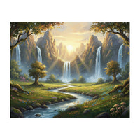 Enchanted Waterfall Meadow (Print Only)