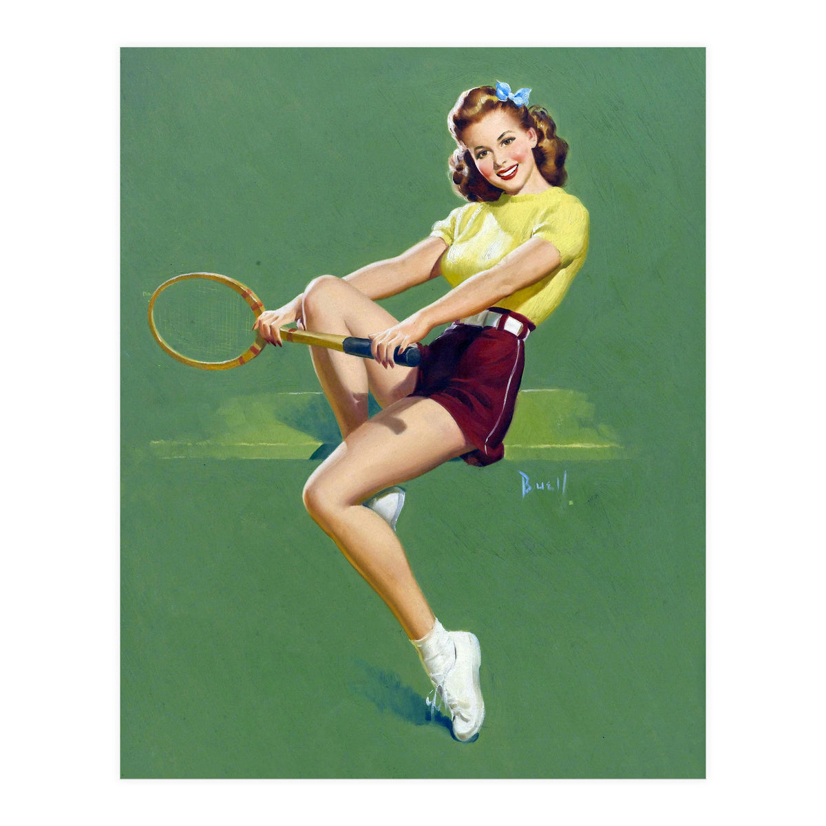 Pinup Tennis Player (Print Only)