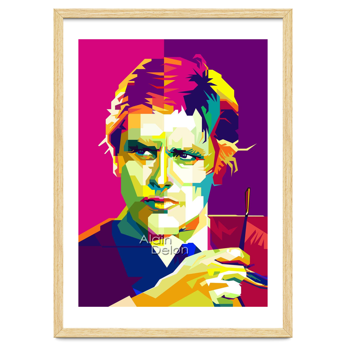 Alain Delon Retro Art WPAP