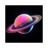 Neon Nebula Planet: Surreal Cosmic Illustration (Print Only) thumbnail
