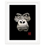 Angry Gorilla White In Black thumbnail