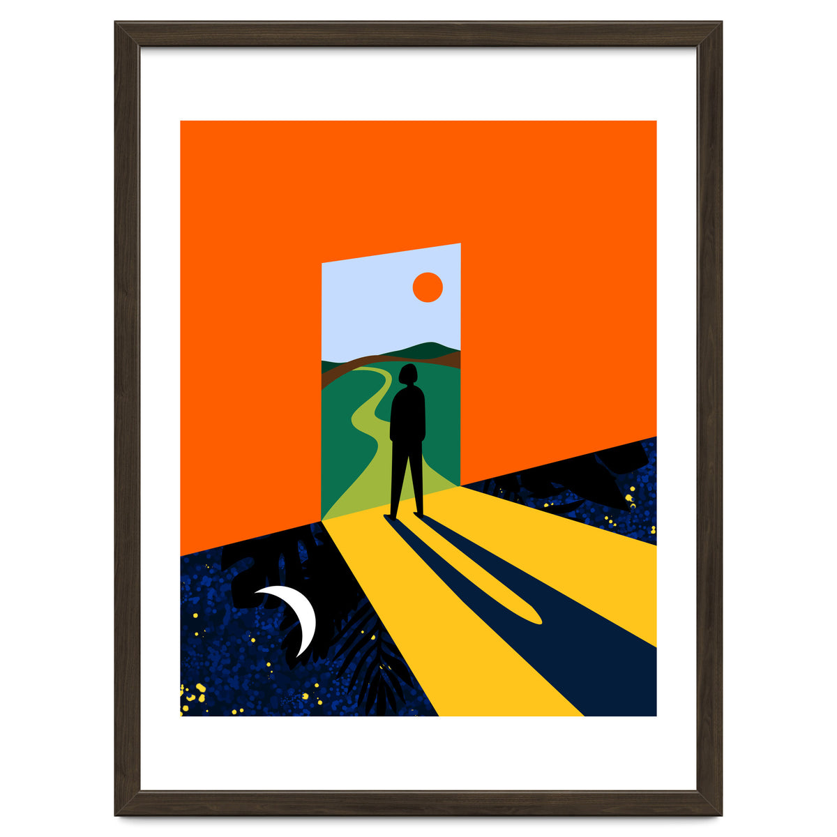 The Path Ahead, Abstract Concept Positivity Growth Mindset People, Eclectic Inspire Bohemian Contemporary Modern Pop Art