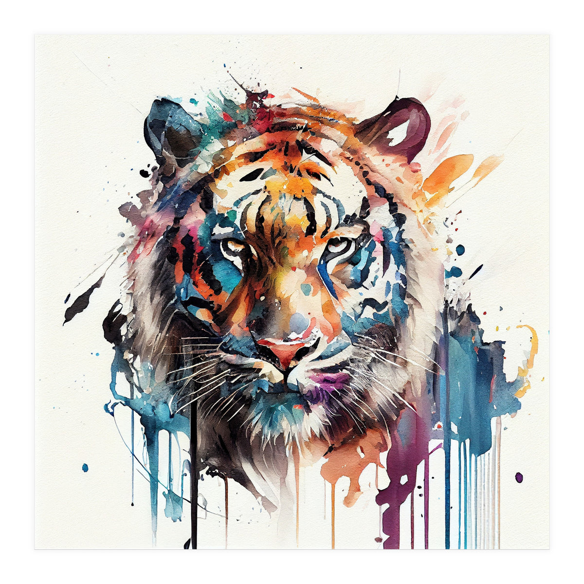 Watercolor Tiger (Print Only)