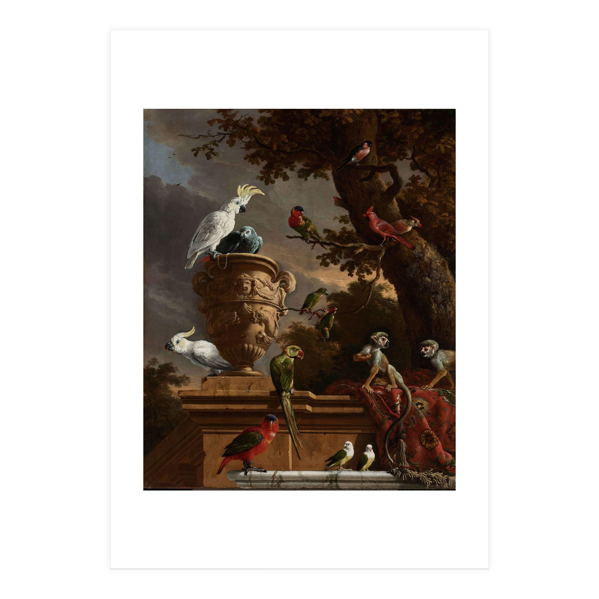 The Menagerie. The Managerie. Dating: c. 1690. Measurements: h 135 cm × w 116.5 cm. (Print Only)