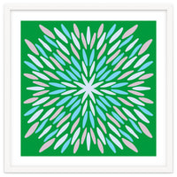 Petal Burst - green, blue, beige