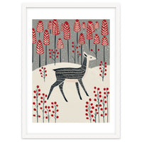 Fawn in a Winter Landscape