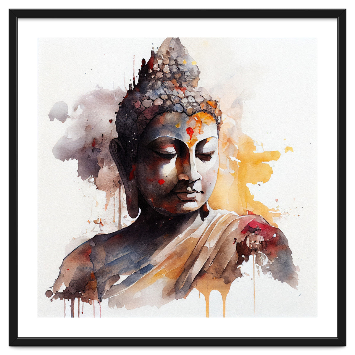Watercolor Buddha #3