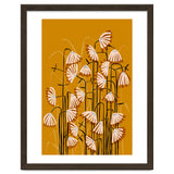 Linocut Flower Meadow Mustard Yellow thumbnail