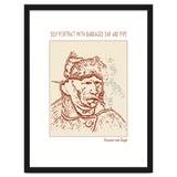 Self Portrait With Bandaged Ear And Pipe – Vincent Van Gogh thumbnail