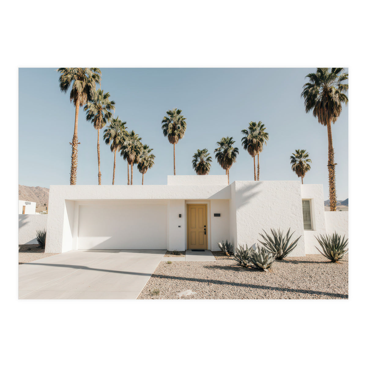 Palm Springs Modernist Home, Mid-Century Architecture Photography, Desert Minimalism (Print Only)