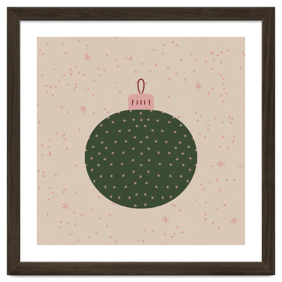 Christmas globe with snowflakes