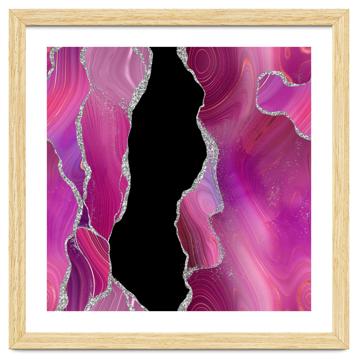 Magenta & Silver Agate Texture 01