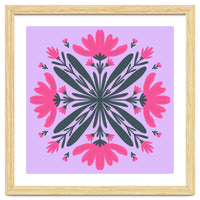 Magenta mandala flowers