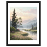 Dreamy Alpine Valley Landscape Painting thumbnail