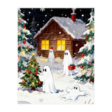Spirited and Playful Christmas Ghost (Print Only) thumbnail