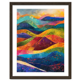 Vibrant Abstract Patchwork Landscape Art thumbnail