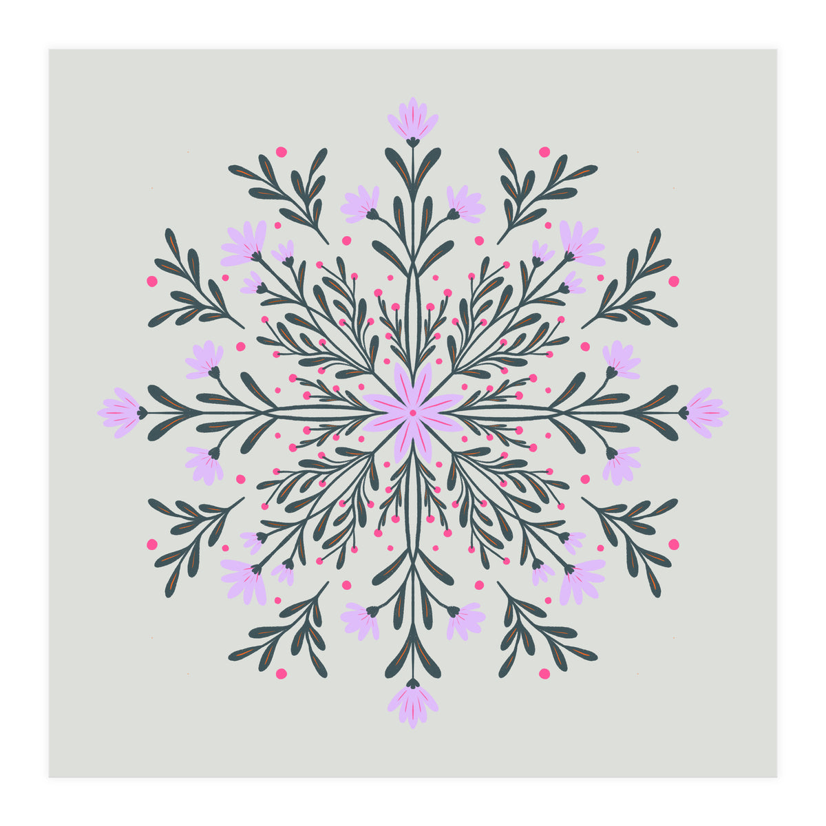 Spring Flowers Mandala (Print Only)