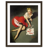Pinup Sexy Girl Posing In Red Dress thumbnail