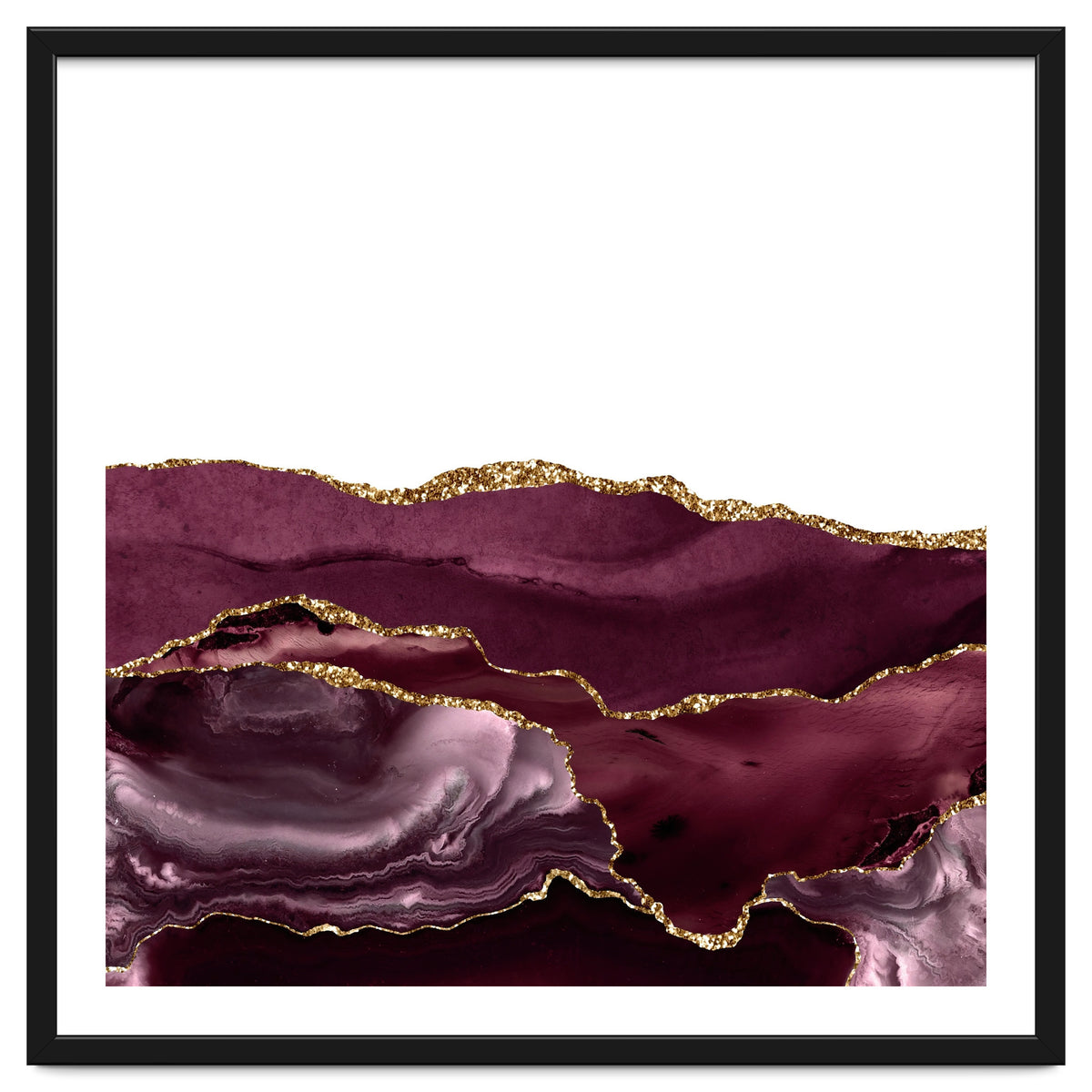 Burgundy & Gold Agate Texture 25