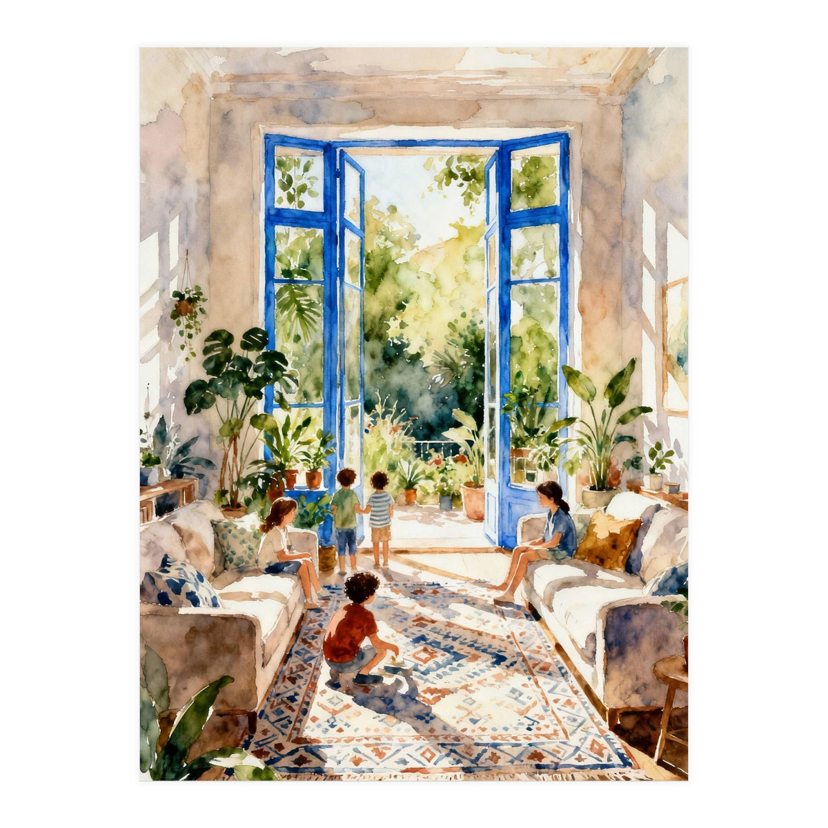Matisse Inspired Family Room (Print Only)