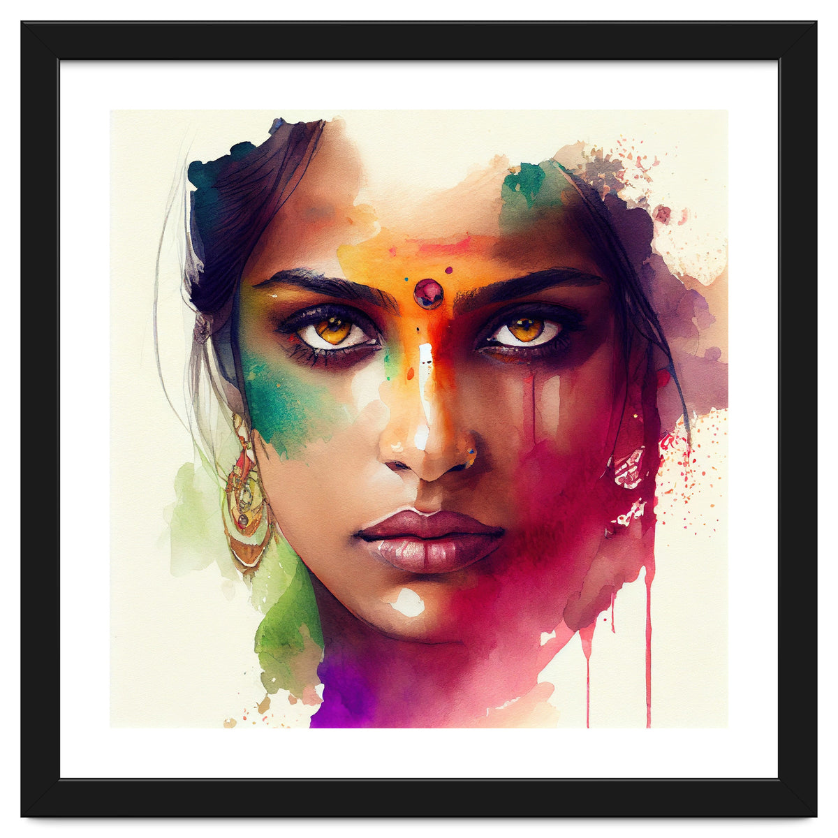 Watercolor Hindu Woman #2