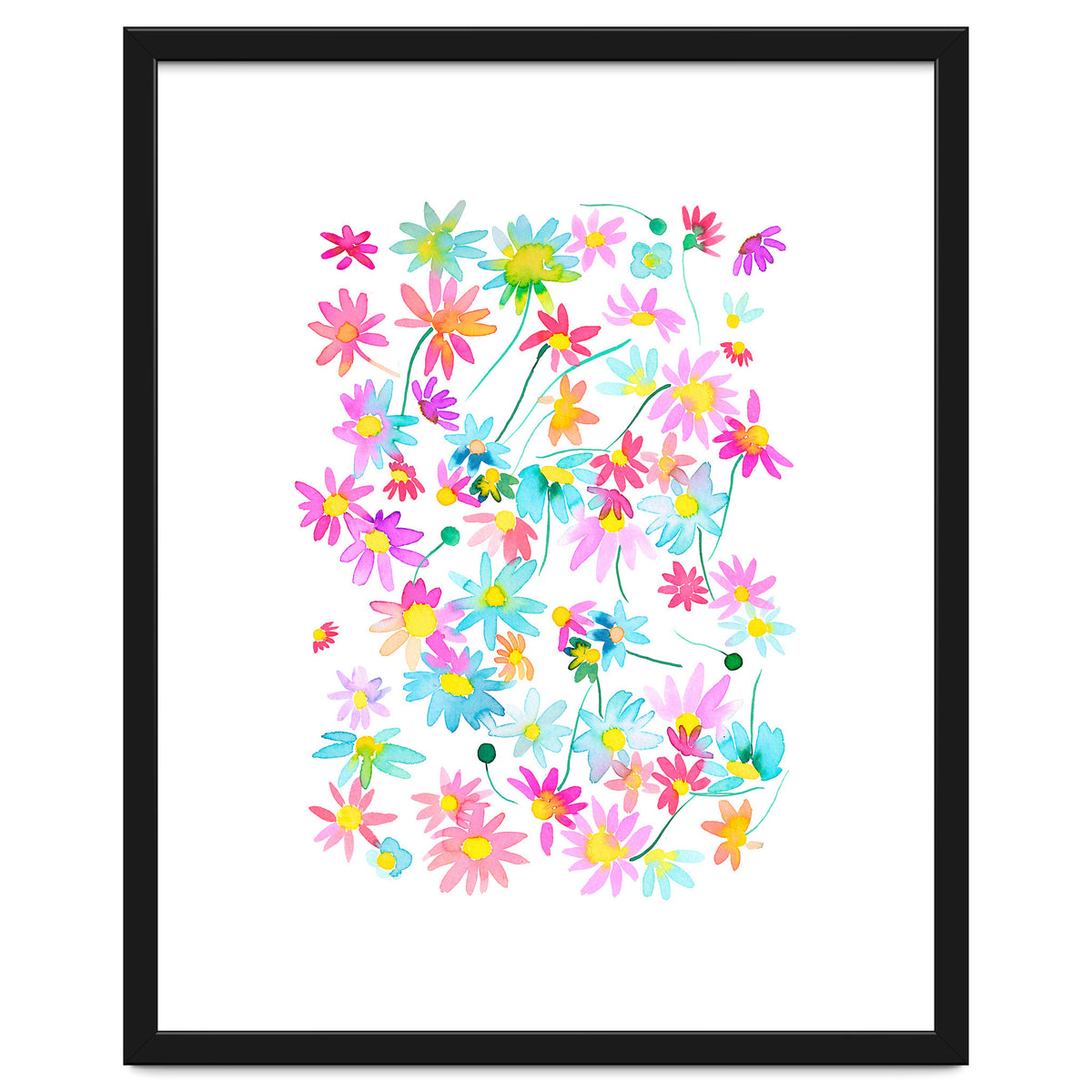 Daisies Spring Floral Pastel Watercolor