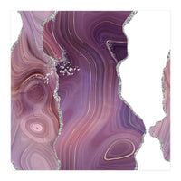 Mauve & Silver Agate Texture 05 (Print Only)