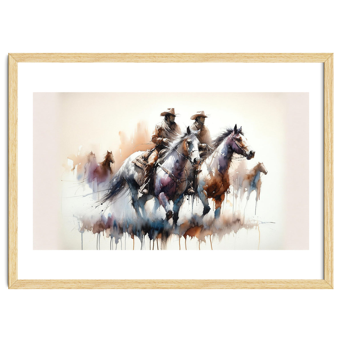 Cowboy Riders On Horses