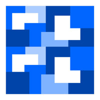 Blue Abstract Square Tiles (Print Only)