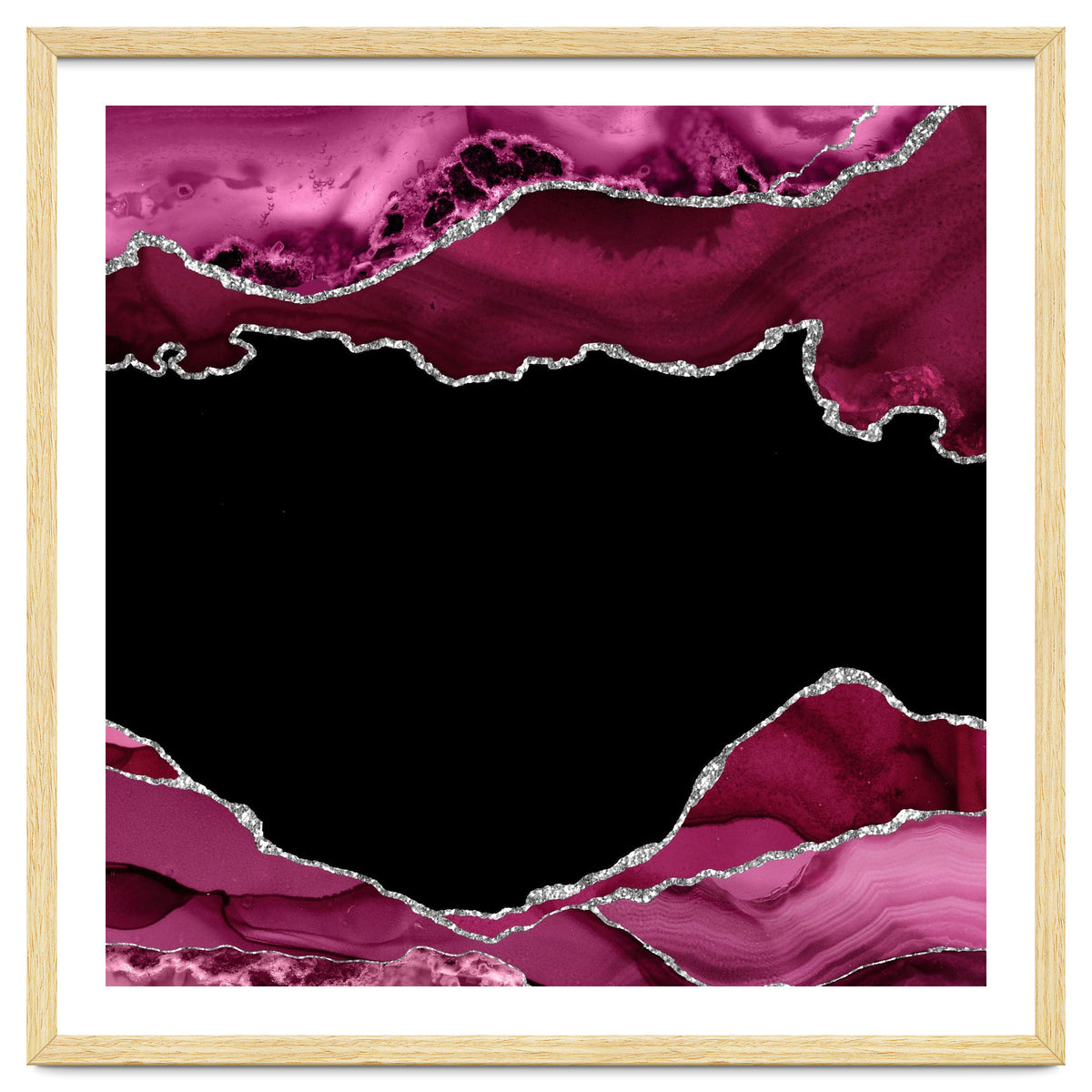 Burgundy & Silver Agate Texture 04