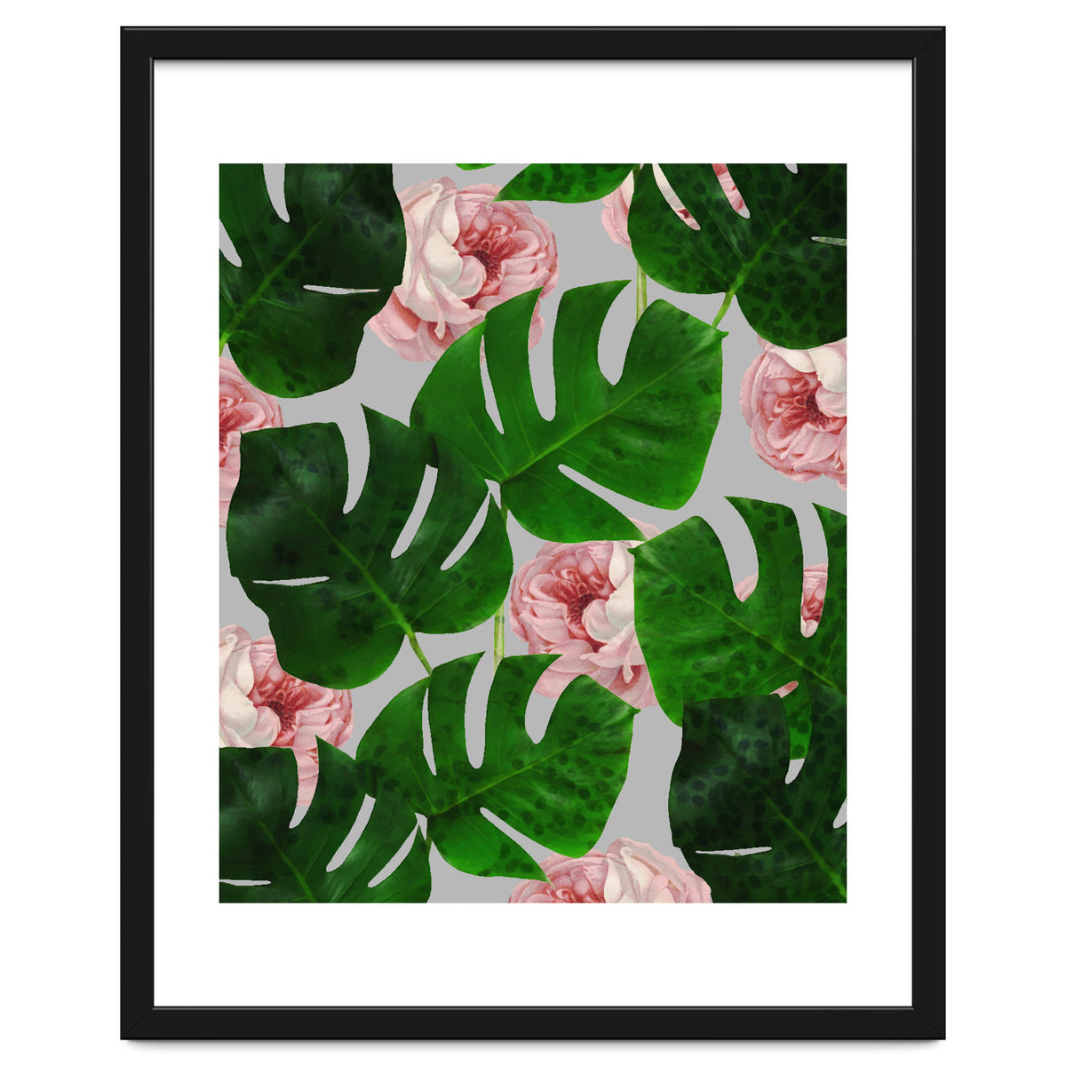 Monstera & Rose Pattern