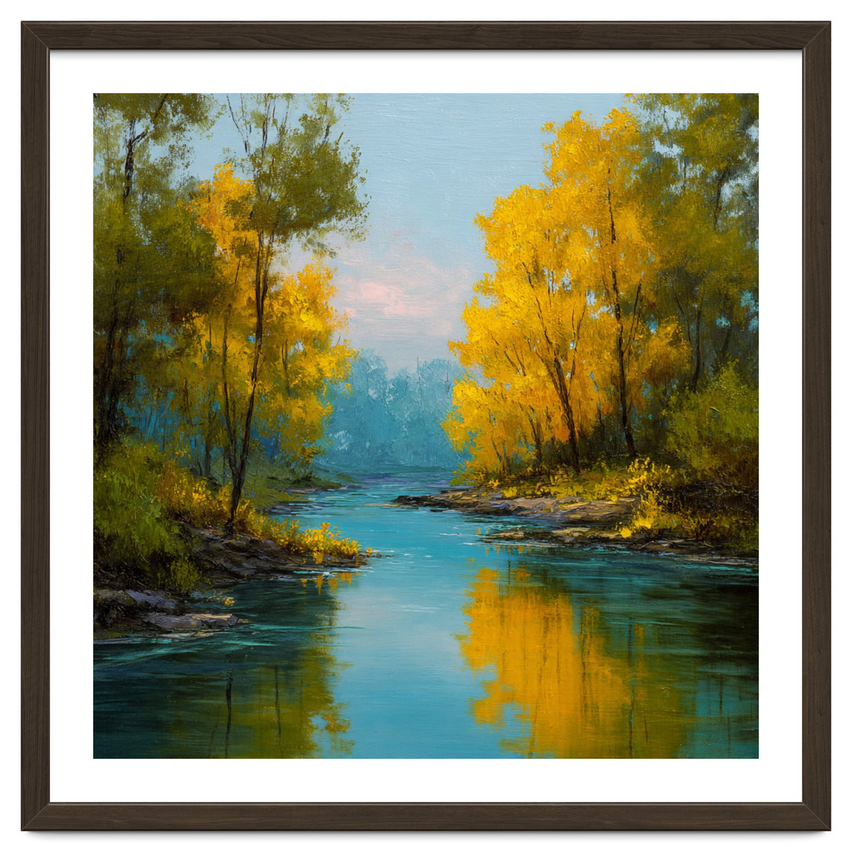 Serene Autumn River Landscape