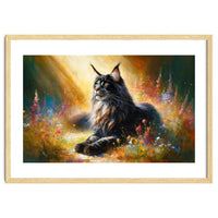 Majestic Lynx In Blooming Meadow