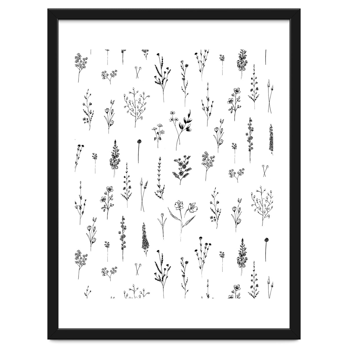 Wildflowers Minimalist Pattern