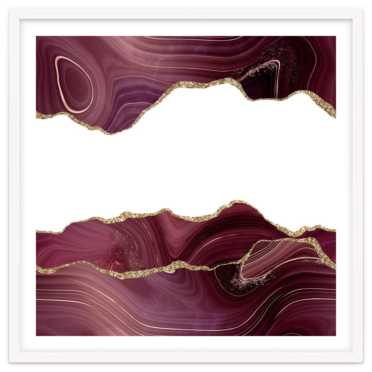 Burgundy & Gold Glitter Agate Texture 07