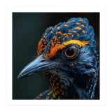 Close Up Of A Colorful Bird Head And Eye (Print Only) thumbnail