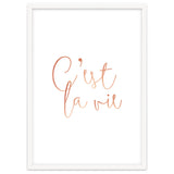 C'est la vie Rose Gold | Motivational Typography Quote Positivity | Handwritten Good Vibes Celebrate thumbnail