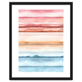 Watercolour Abstract Stripes Red Blue thumbnail