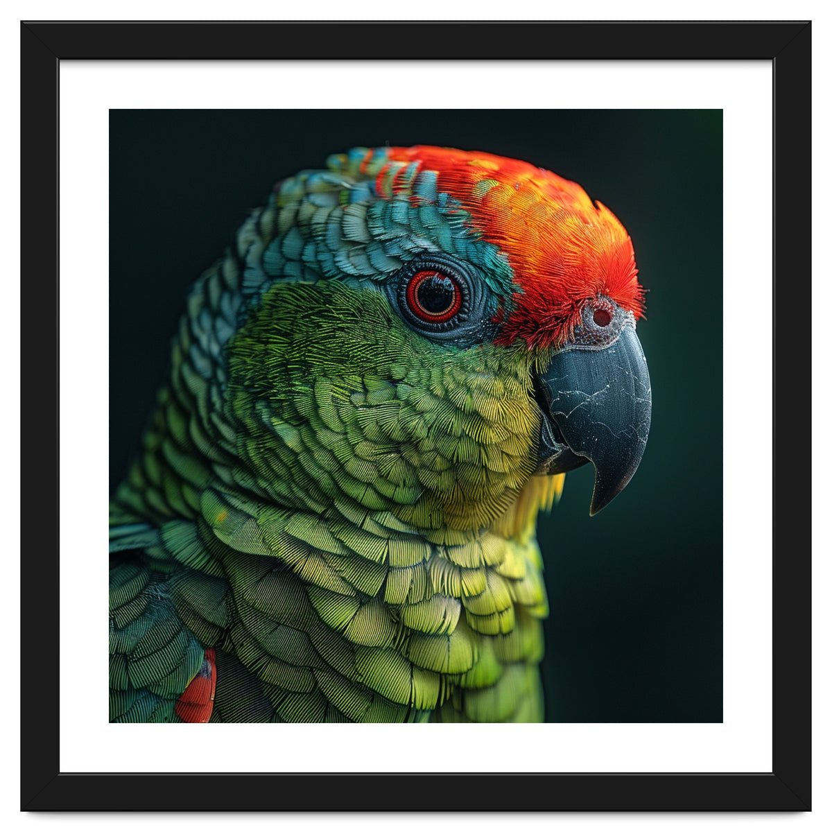 Close Up Colorful Parrot Bird Feather