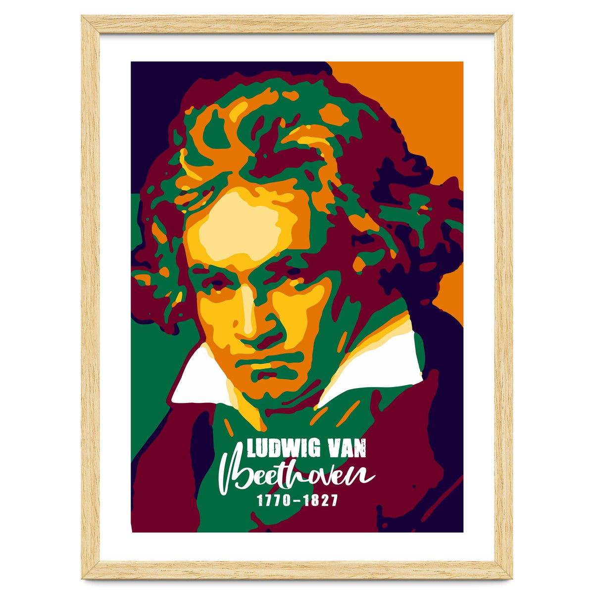 Ludwig Van Beethoven Colorful Art