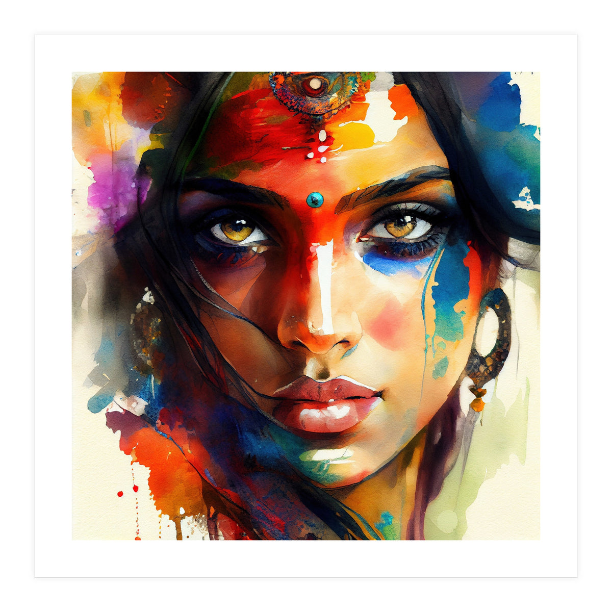 Radiant Bindi Hindu Portrait (Print Only)