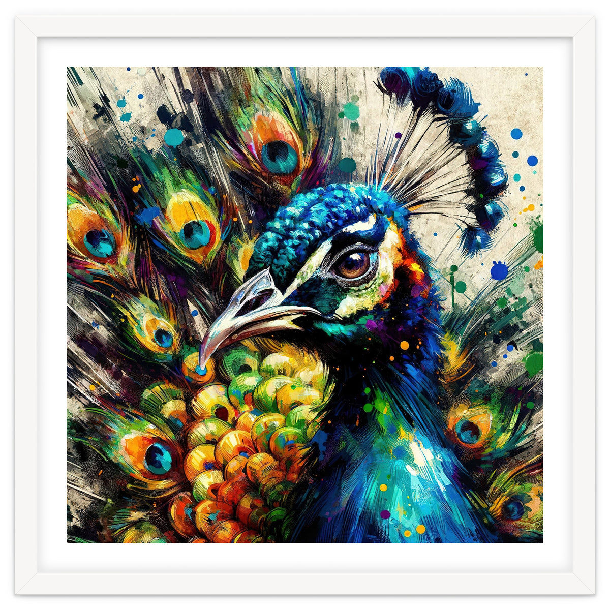 Vibrant Peacock Portrait