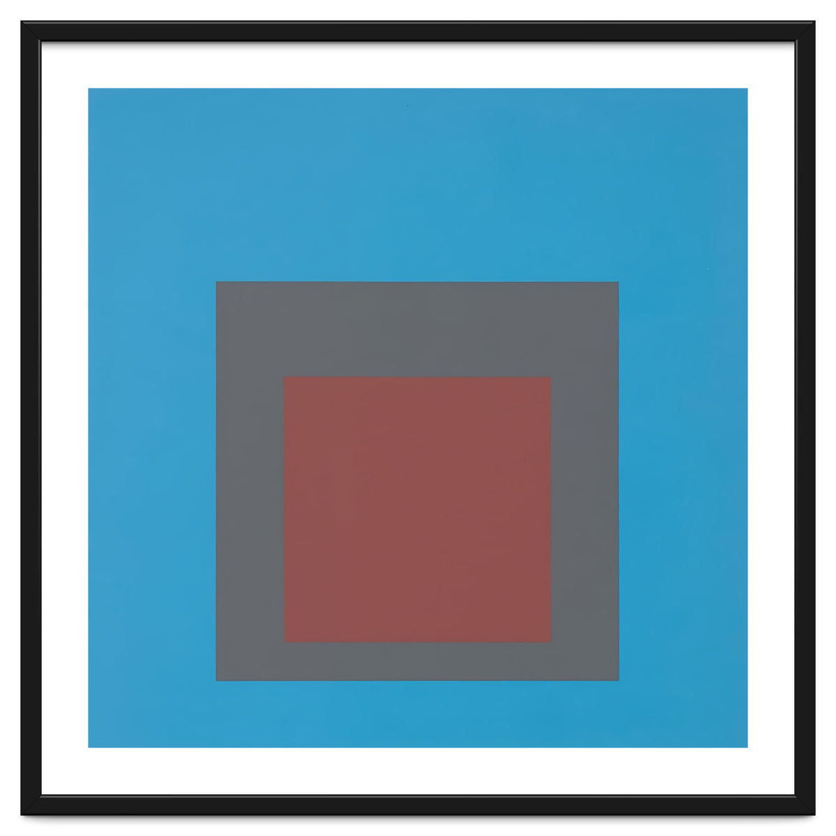 JOSEF ALBERS - HOMAGE TO THE SQUARE, BLUE, DARK RED