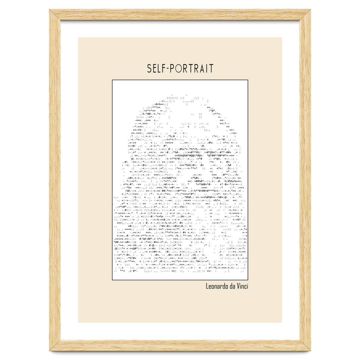 Self Portrait – Leonardo Da Vinci (ascii Art)